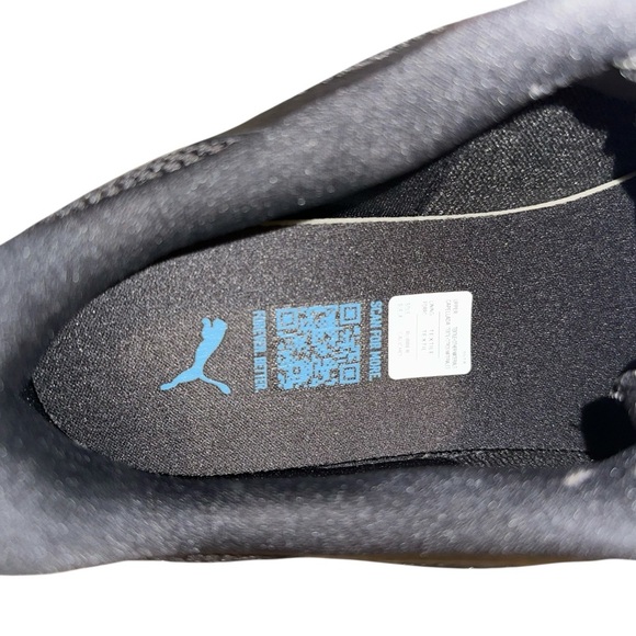 Puma Black Sneakers with Blue Highlights Mens Rocket Fuel Mesh Sport Size 13 - Picture 8 of 9